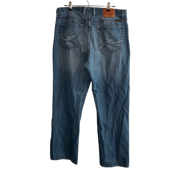 Lucky Brand Mens Relaxed Fit Distressed Light Wash Denim Jeans Size 36 Cotton - Picture 6 of 10